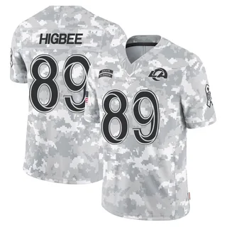 Men's Tyler Higbee Los Angeles Rams Men's Limited Arctic Camo 2024 Salute to Service Nike Jersey