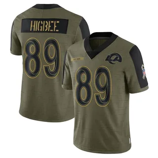 Tyler Higbee Los Angeles Rams Men's Limited 2021 Salute To Service Nike Jersey - Olive