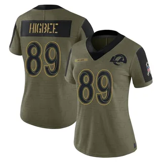Tyler Higbee Los Angeles Rams Women's Limited 2021 Salute To Service Nike Jersey - Olive