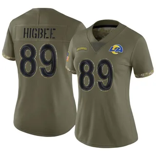 Tyler Higbee Los Angeles Rams Women's Limited 2022 Salute To Service Nike Jersey - Olive